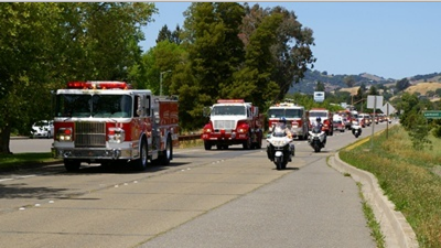 Fire Engine Relay to Benefit Burn Survivors Arrives In San Anselmo Thursday