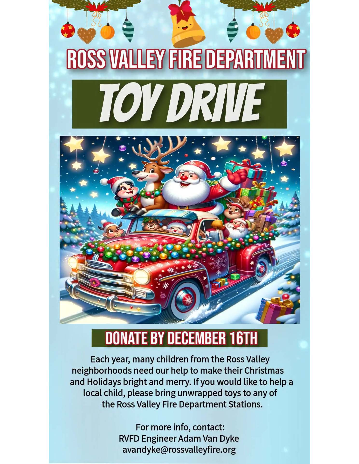 RVFD 2024 Toy Drive!